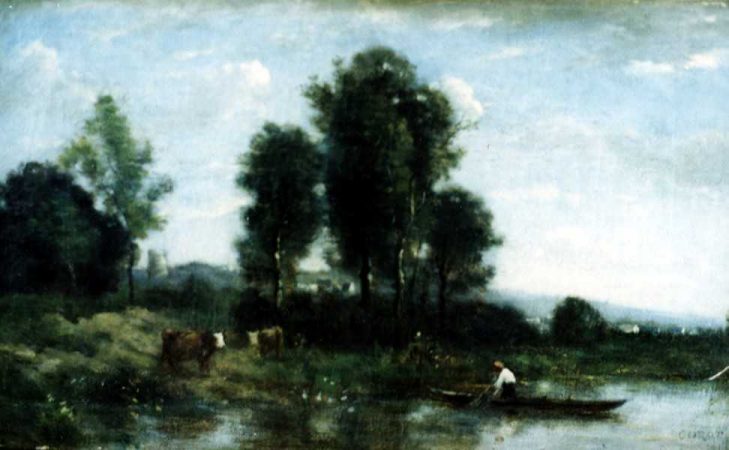 Камиль Коро. Пейзаж с рекой