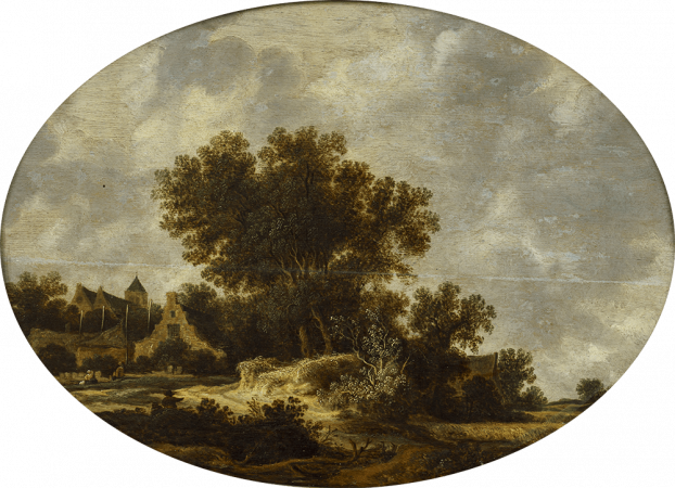 Ян ван Гойен. Пейзаж с группой деревьев